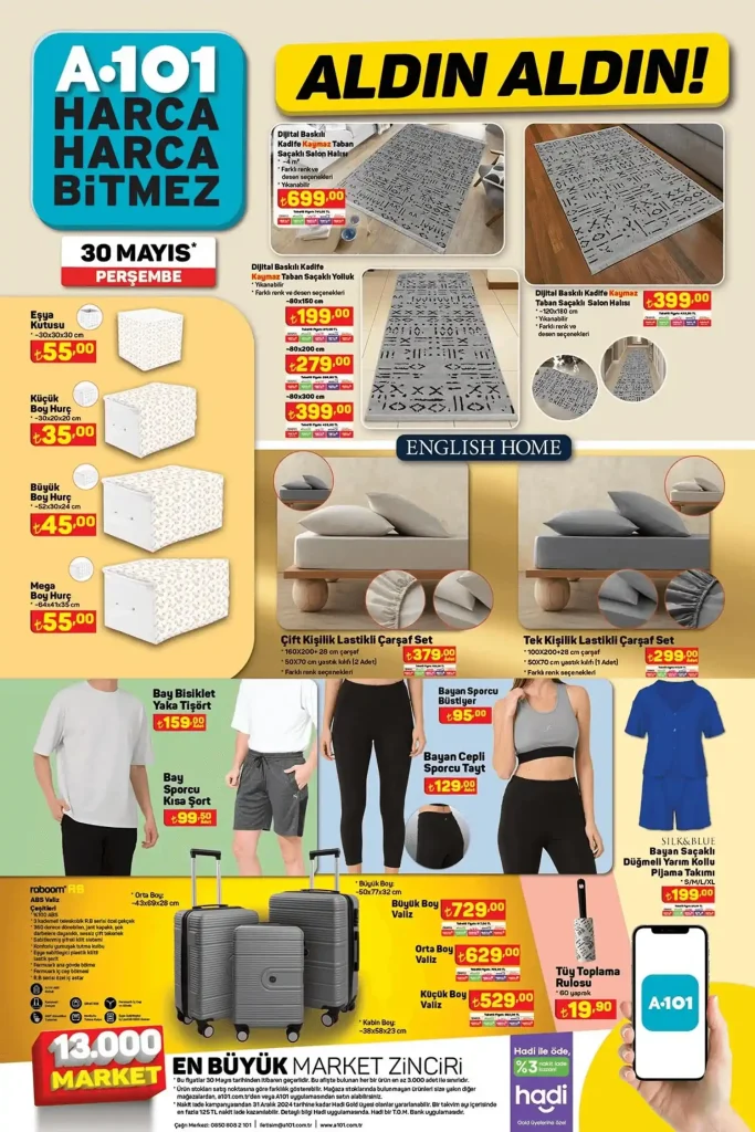 A101 30 Mayıs 2024 aktüel kataloğu