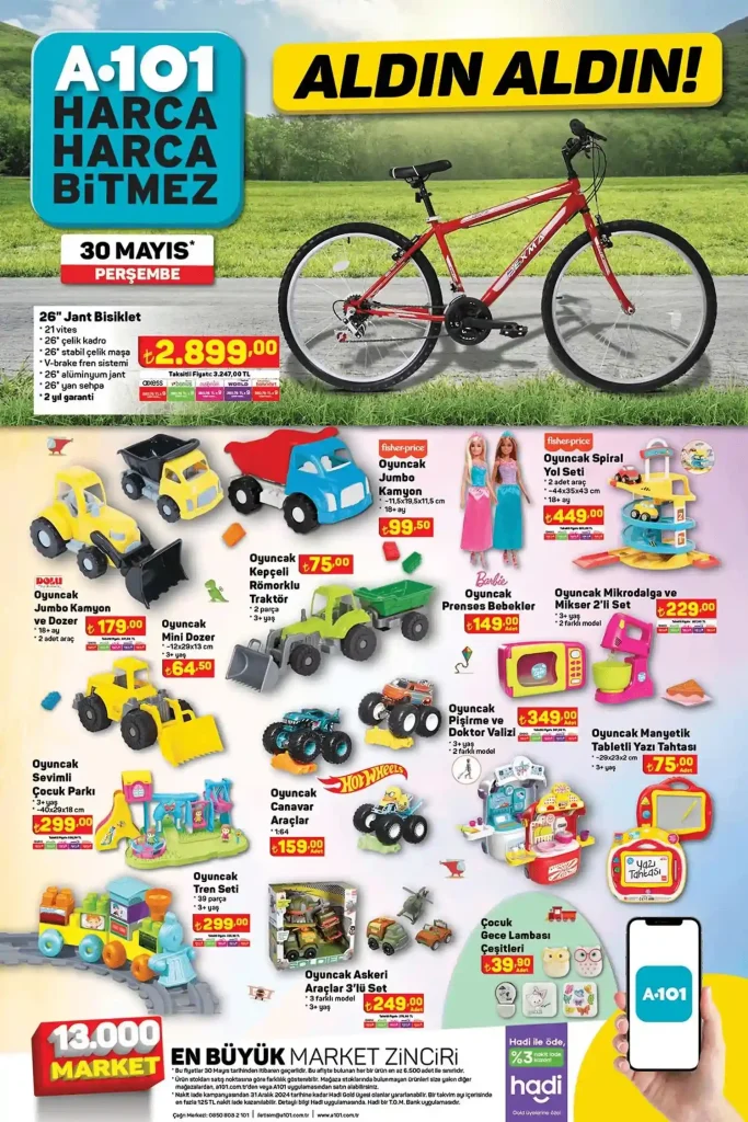 A101 30 Mayıs 2024 aktüel kataloğu