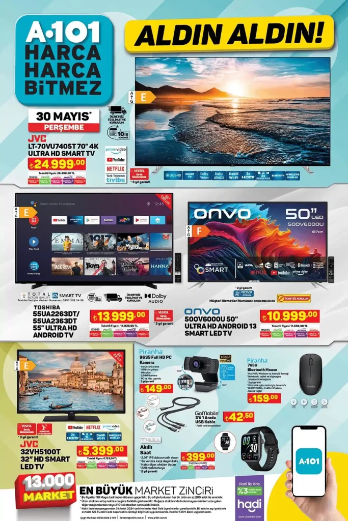 A101 30 Mayıs 2024 aktüel kataloğu